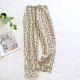 2025 spring and summer new ladies pants 100% cotton crepe leopard print pajamas sweat-absorbent breathable home pants trousers 2025 spring and summer new ladies pants 100% cotton crepe leopard print pajamas sweat-absorbent breathable home pants trousers