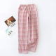 Japanese style new spring and autumn ladies cotton double crepe couple pants large size men and women home service summer Japanese style new spring and autumn ladies cotton double crepe couple pants large size men and women home service summer