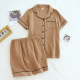 Japanese new style summer cotton short-sleeved shorts pajamas suit women double gauze cute strawberry thin home service women Japanese new style summer cotton short-sleeved shorts pajamas suit women double gauze cute strawberry thin home service women