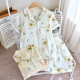 Japanese new style summer cotton short-sleeved shorts pajamas suit women double gauze cute strawberry thin home service women Japanese new style summer cotton short-sleeved shorts pajamas suit women double gauze cute strawberry thin home service women