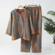 2025 New Spring/Summer Women's Pajama Set 100% Cotton Jacquard Flower Long Sleeve Long Pants Large Home Clothes Two Piece Set 2025 New Spring/Summer Women's Pajama Set 100% Cotton Jacquard Flower Long Sleeve Long Pants Large Home Clothes Two Piece Set