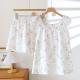 2025 Women's New Summer Pajama Set 100% Cotton Crepe Vest+Shorts Two Piece Loose Home Clothing Set Sleepwear Ladies 2025 Women's New Summer Pajama Set 100% Cotton Crepe Vest+Shorts Two Piece Loose Home Clothing Set Sleepwear Ladies