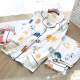 Japanese style spring and autumn ladies cotton knitted pajamas suit long-sleeved trousers two-piece suit cute home service woman Japanese style spring and autumn ladies cotton knitted pajamas suit long-sleeved trousers two-piece suit cute home service woman