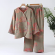 2025 New Spring/Summer Women's Pajama Set 100% Cotton Jacquard Flower Long Sleeve Long Pants Large Home Clothes Two Piece Set 2025 New Spring/Summer Women's Pajama Set 100% Cotton Jacquard Flower Long Sleeve Long Pants Large Home Clothes Two Piece Set