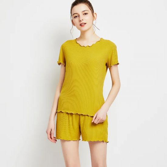 New summer modal short-sleeved shorts suit ladies pajamas casual large size loose comfortable pajamas suits pajamas for women New summer modal short-sleeved shorts suit ladies pajamas casual large size loose comfortable pajamas suits pajamas for women