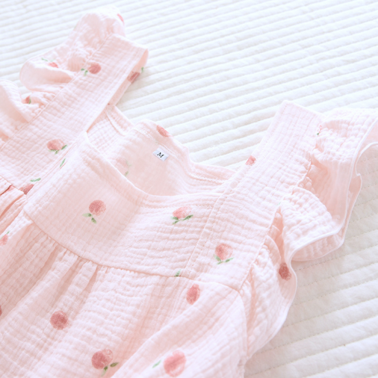 Pure desire for ins in summer, flounce shorts, cotton suspenders, pajamas, women's summer home clothes, two-piece suit, summer