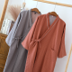 2025 New Japanese Kimono Robe Spring/Summer Couple Nightgown100% Cotton Large Bathrobe Men's and Women's Mid length Home Pajamas 2025 New Japanese Kimono Robe Spring/Summer Couple Nightgown100% Cotton Large Bathrobe Men's and Women's Mid length Home Pajamas